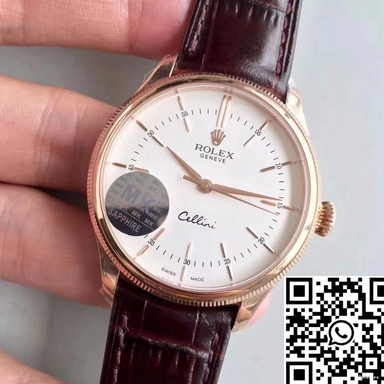 V4 Dial Cellini MKS 50505 Factory White Rolex 0206